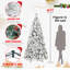Arbre de Noël 4 pi avec 350 extrémités - PVC enneigé et branches à aiguilles dures, structure à charnières pour une installation facile, support en métal stable - arbre de Noël réaliste-1720672871