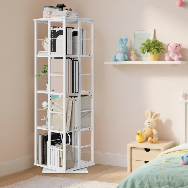 137.5cm H x 40cm W Metal Bookcase, White