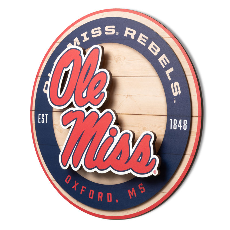 NCAA Mississippi Rebels 3DX Circle Wall Art