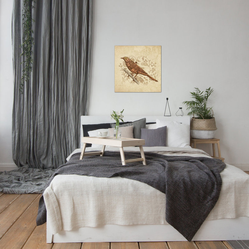 Steampunk Songbird, impression sur toile tendue, H 18 po x l 18 po x P 1,5 po, Toile tendue, Pas de tapis