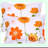 Quilted Sunflower Pillow Shams Set - Cotton Bedding Decoration with Double Patterns - Orange Oblong Pillowcase Pair (20x36)