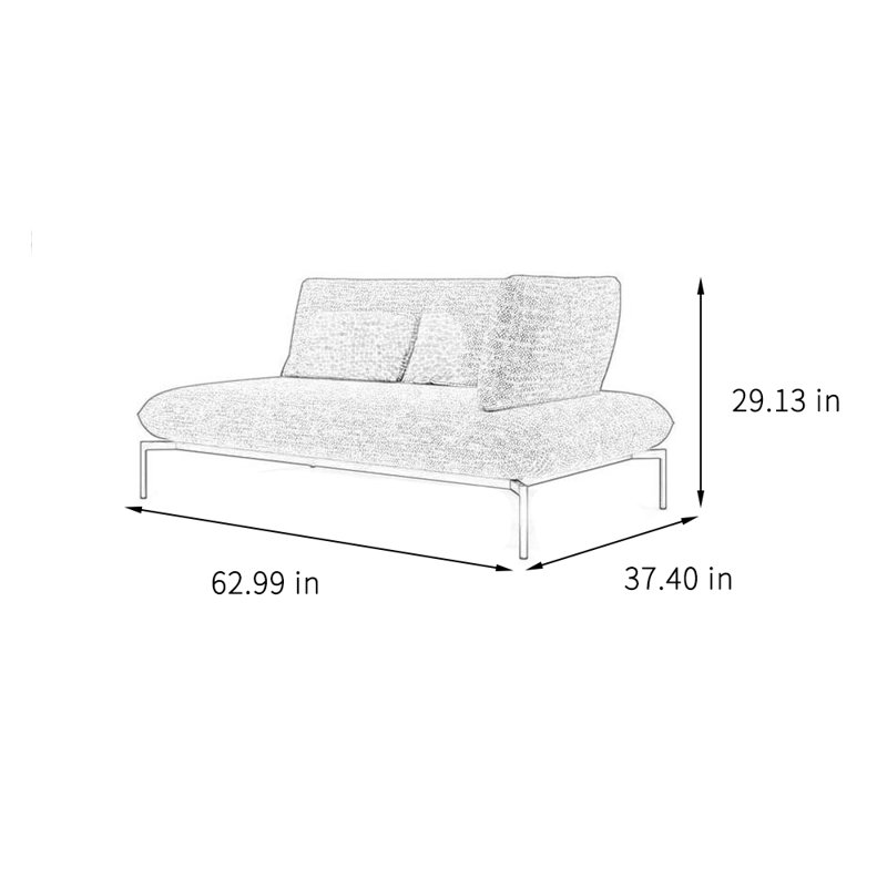 Chaise longue paresseuse unique, Orienté à droite