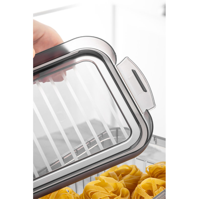 Ensemble de boîte de rangement durable (3 pièces), couleur anthracite, 6,0 x 11,6 x 6,0 pouces | 100% plastique, capacité de 4,2 pintes | Convient au lave-vaisselle, idéal pour organiser les espaces de la maison, du bureau et de la cuisine, conception empilable
