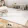 Damal Cozy Faux Rabbit Fur Area Rug Machine Washable Rug in White