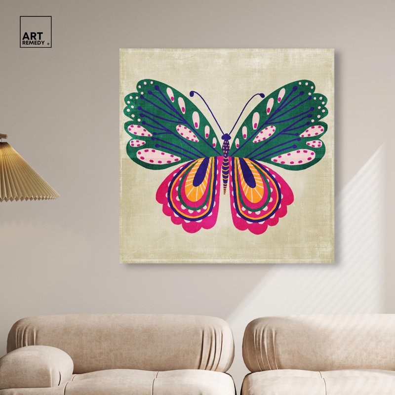 «Butterfly Wings» par Art Remedy, H 40 po x l 40 po, Toile tendue