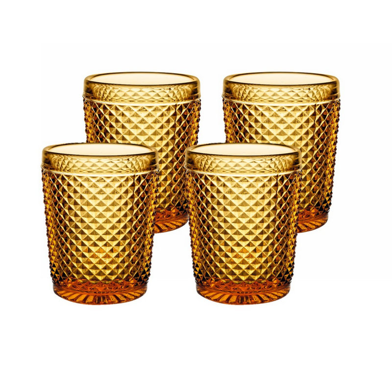 Bicos Handmade Drinking Glass, Amber