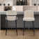 Modern Counter Height Bar Stools Set of 2, 28 Inch Sherpa Boucle Upholstered Bar Stools with Back, 18" Seat Wide Island Stools with Black Metal Frame for Kitchen Counter/Breakfast Bar