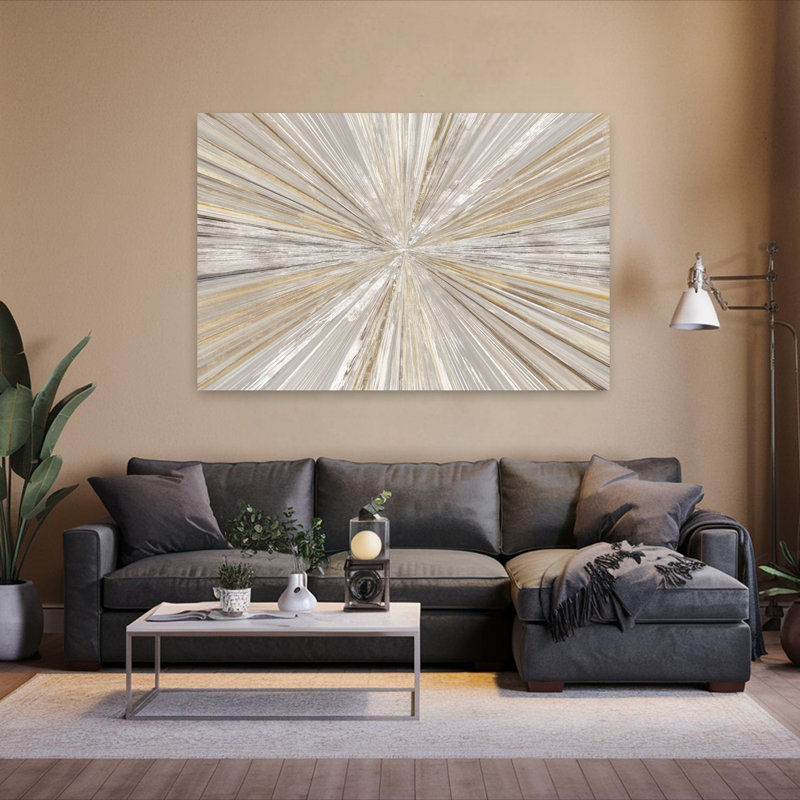 Lumière chatoyante I, art géométrique abstrait, H 40 po x l 60 po
