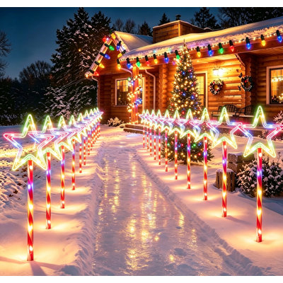 Décoration solaire de Noël extérieure, étanche IP65, pour terrasse, jardin, allée et entrée de garage.
