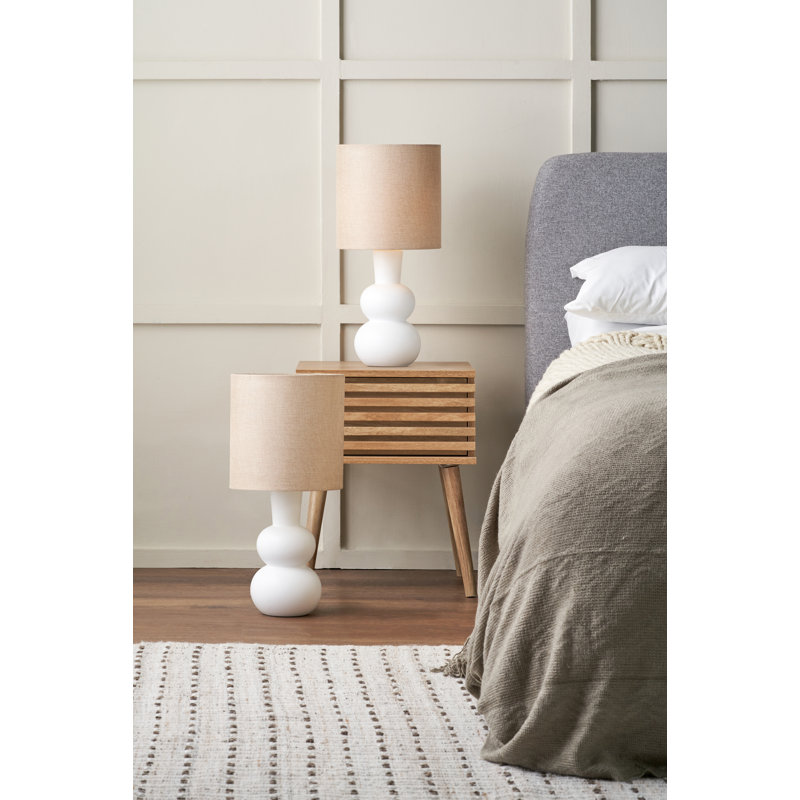 Rivoli Ceramic Table Lamp, White
