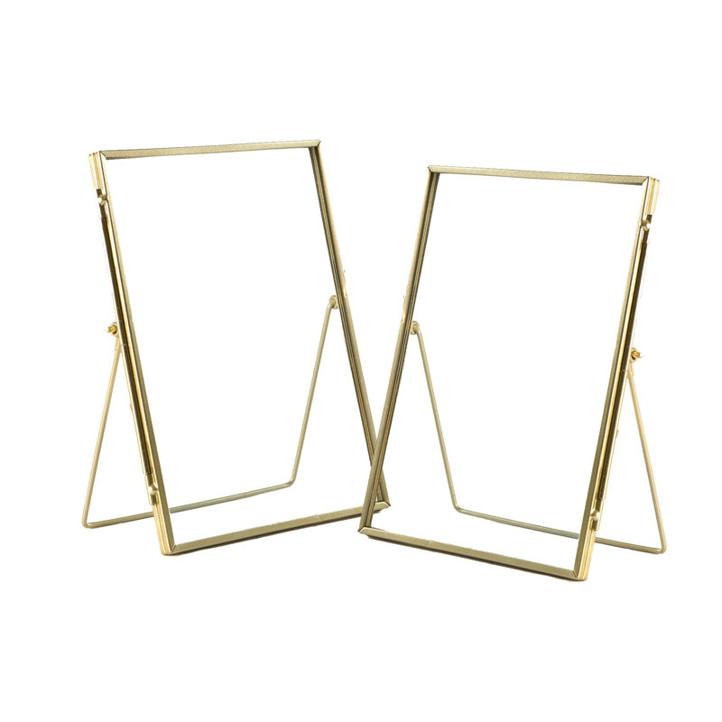 Nicola Spring - Standing Metal Picture Photo Frame, Gold, 21cm x 16cm, 1