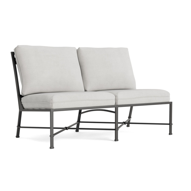 Venetian Outdoor 2 - Seat Loveseat, Fusion Dove, Textured Pewter