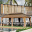 Pavillon de jardin 12 pi x 20 pi avec toit double en acier galvanisé, filet et rideaux pour le jardin, la cour, la terrasse et la pelouse