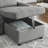 Sleeper Sofa Bed, Reversible Sectional Couch With Storage Chaise And Side Storage Bag