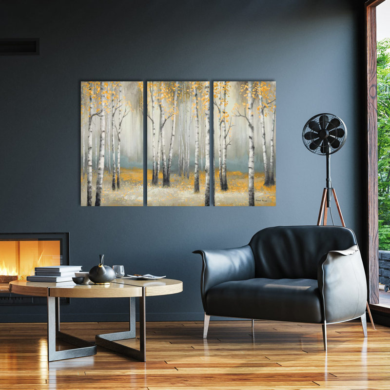 Golden September Birch by Michael Marcon - No Frame Gallery-Wrapped Canvas Giclée on Canvas, 101.6cm H x 152.4cm W x 1.91cm D