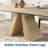 Lethia 63 to 94" Extendable Sintered Stone Dining Table for 4-10, Table top with Black Carbon Pedestal-116319484-126593427
