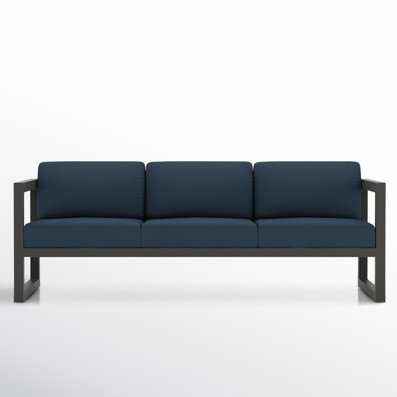 Avion Patio Sofa with Sunbrella Cushions, Spectrum Indigo Sunbrella®, Slate
