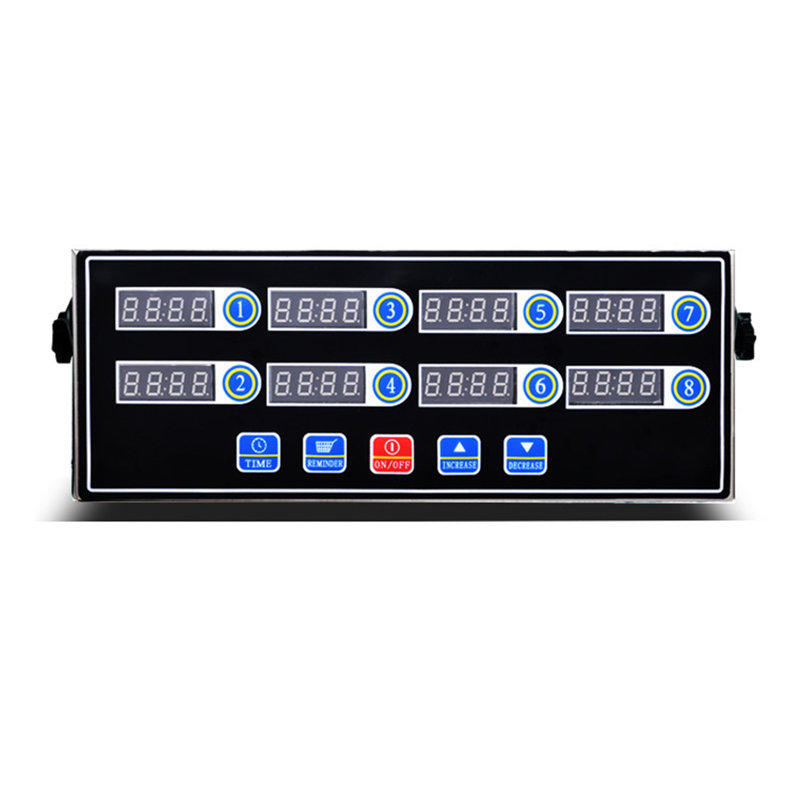 Minuteries de cuisine de précision pour la cuisson - Minuterie de cuisine commerciale à 8 canaux pour la cuisine - Minuterie de cuisine à DEL numérique en acier inoxydable - Fonction de rappel, alarme sonore