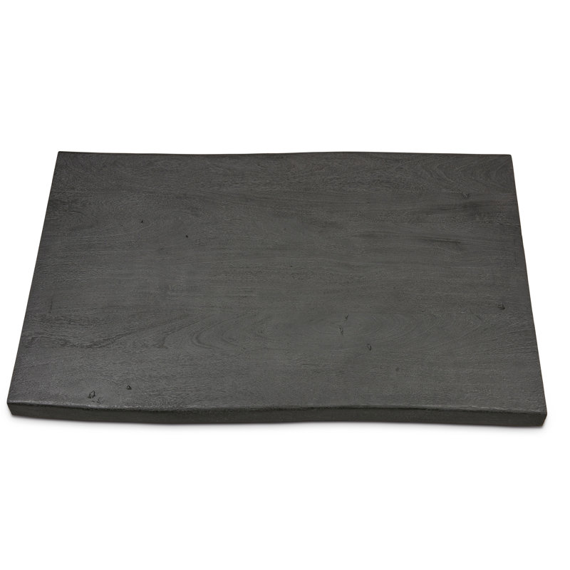 Colin Solid Wood Sled Coffee Table, Ebonized