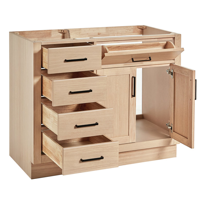 42" Single Bathroom Vanity Base only, Natural Oak