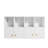 48" W X 25" H Cube Storage Bookcase With 4 Doors Stackable Cubby Storage Organizers