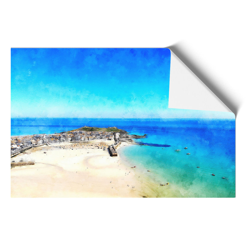 St Ives in Cornwall - Unframed Graphic Art, 21cm H x 30cm W x 0.1cm D