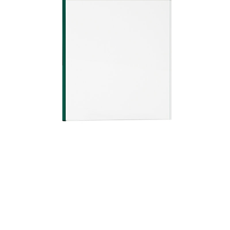 39 1/2 po x 6 po Panneau d'escalier en verre transparent Lucid, support brossé, H 39,5 po x l 6 po x P 0,39 po