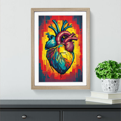 Anatomical Heart Pop Art - Framed Print