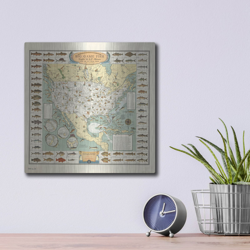 " Big Game Fish Map " by Stellar Design Studio