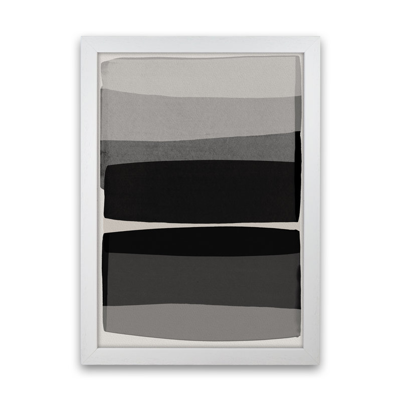 Modern Black And White by Orara - Print, White Framed, 59.4cm H x 42cm W x 3cm D