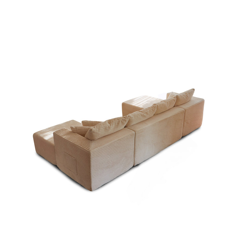 133.86 Inch Cloud Modular Sectional Sofa