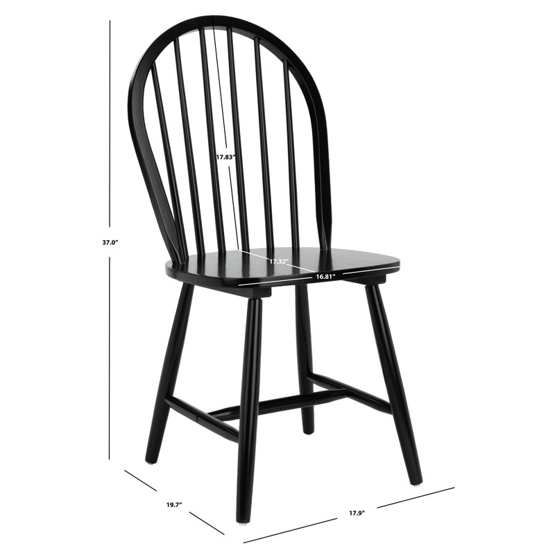 Serino Spindle Dining Chair, Black