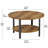 Lucylla Single Round Coffee Table with 2-Tier Storage