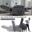 Fauteuil inclinable à levage à deux moteurs Leatherair Infinity jusqu'à 350 lb avec télécommande, massage thermique et mécanisme de mouvement robuste-1184469803