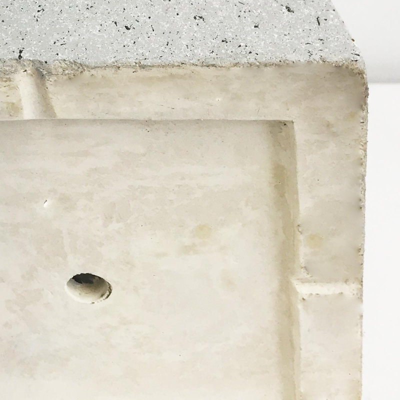 Concrete Effect Square Planter, Frostproof Reinforced Stone Outdoor Plant Pot, Garden Planter Box with Drainage Holes