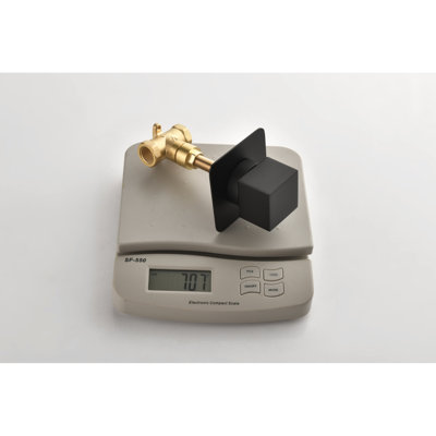 Adjustable Brass Handle Volume Controller - 3/4" Cast Metal, Matt Black, Corrosion Resistance, Easy To Use Master Shower Control Valve 3.55 In. Depth, Width, 2.18 Height, Black Finish