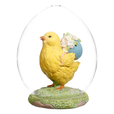 Easter Chick In Glass Dome - 7 Inches