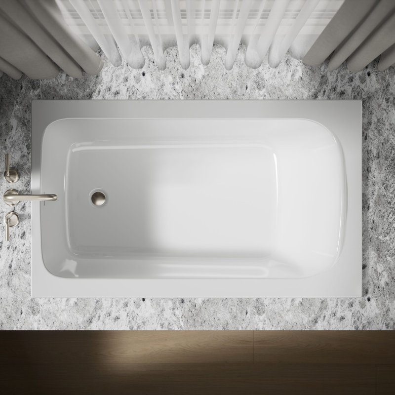 Avec 60 In. X 36 In. Drop-In Bath, White