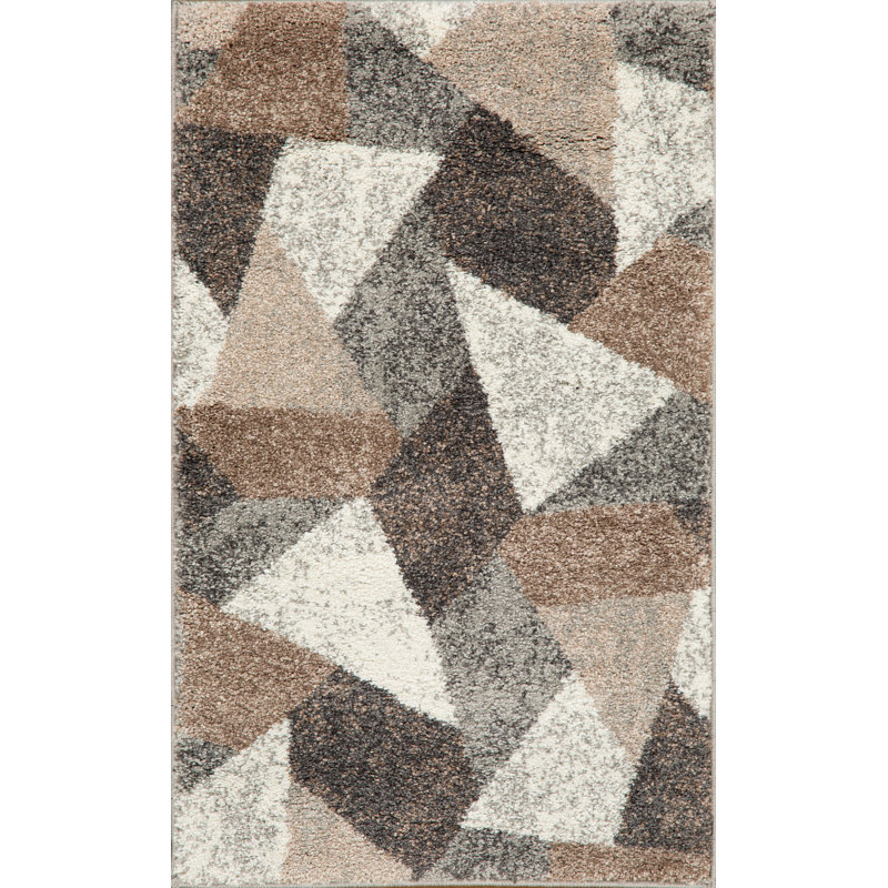 Tapis à motif géométrique abstrait Bora Collection, Rectangulaire 3 pi x 2 pi