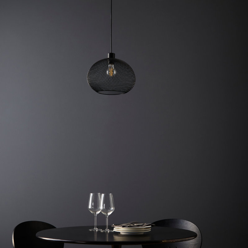 1 - Light Pendant, Matt Black Paint