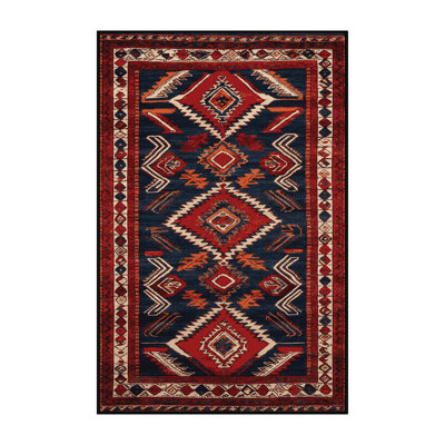 Machine Washable Turkish Black Area Rug