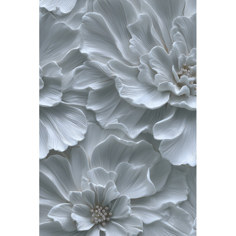 Papier peint floral, moderne, mur minimaliste amovible double rouleau