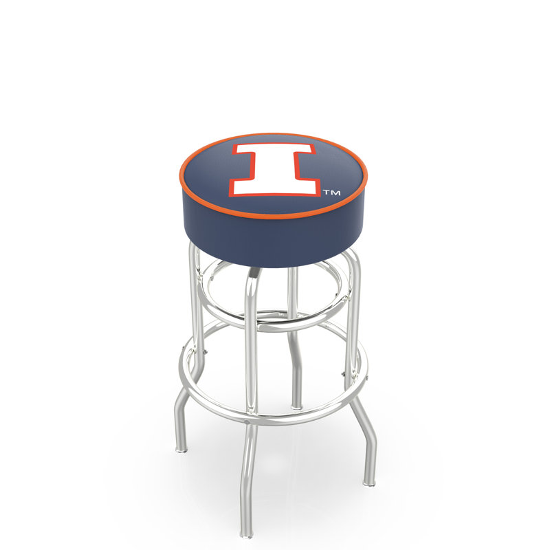 NCAA Swivel Bar & Counter Stool, Counter Stool (25" Seat Height), Illinois