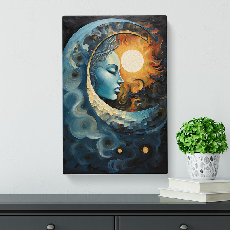 Moon Orphism - No Frame Print, 60cm H x 40cm W x 3cm D