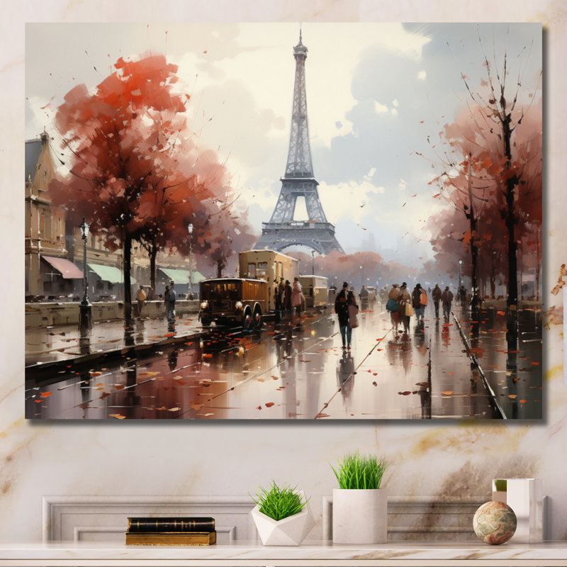 Maryliz, Paris français en 1950 - reproduction, H 30 po x l 40 po, Toile tendue