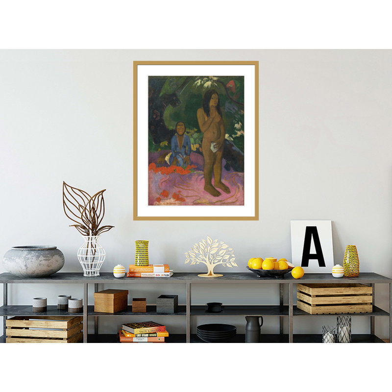 «Parau Na Te Varua Ino» par Paul Gauguin - Impression sur toile encadrée, H 41,5 po x l 32,65 po