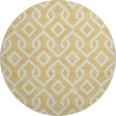 Premium Machine Washable Cerrito Gold Rug