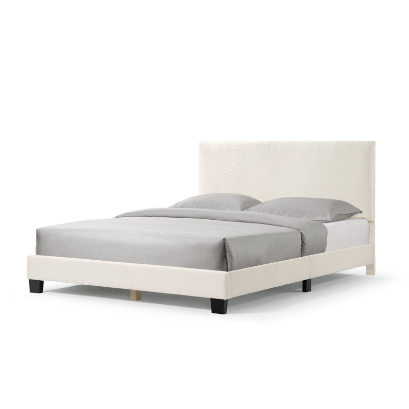 Anij Upholstered Queen Platform Bed with Adjustable Headboard