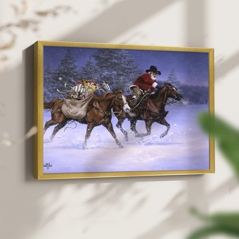 Christmas Rush - Reproduction encadrée - Restickable, H 8 po x l 10 po
