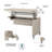 Magomed 72W 3 Position Sit to Stand L Shaped Desk with Hutch and Bookcase-1574935046